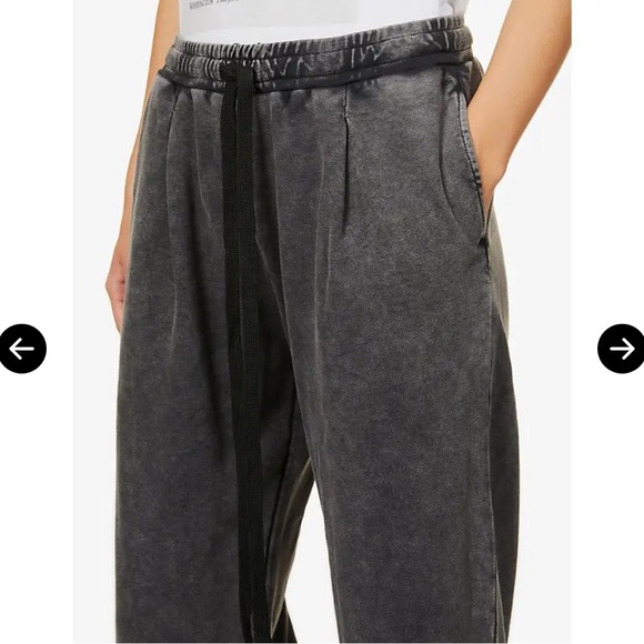 NWOT - R13 - WIDE-LEG HIGH-RISE COTTON-JERSEY JOGGING BOTTOMS - size S - Picture 1 of 12